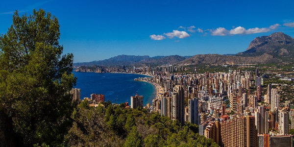 Winterzon in Benidorm Spanje