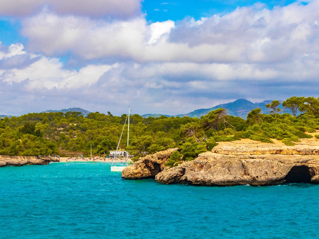 baai van Cala Mondrago Samarador in Mallorca