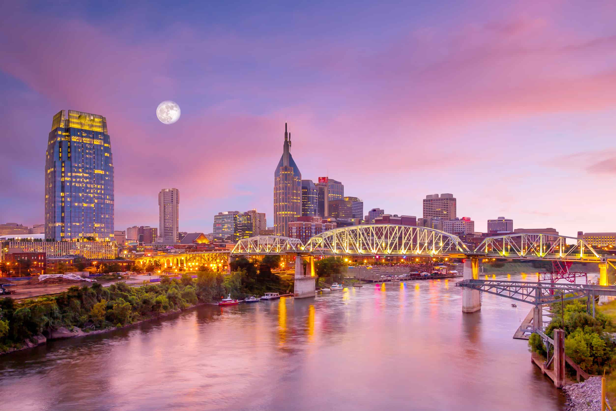 Nashville Tennessee downtown skyline Verenigde Staten