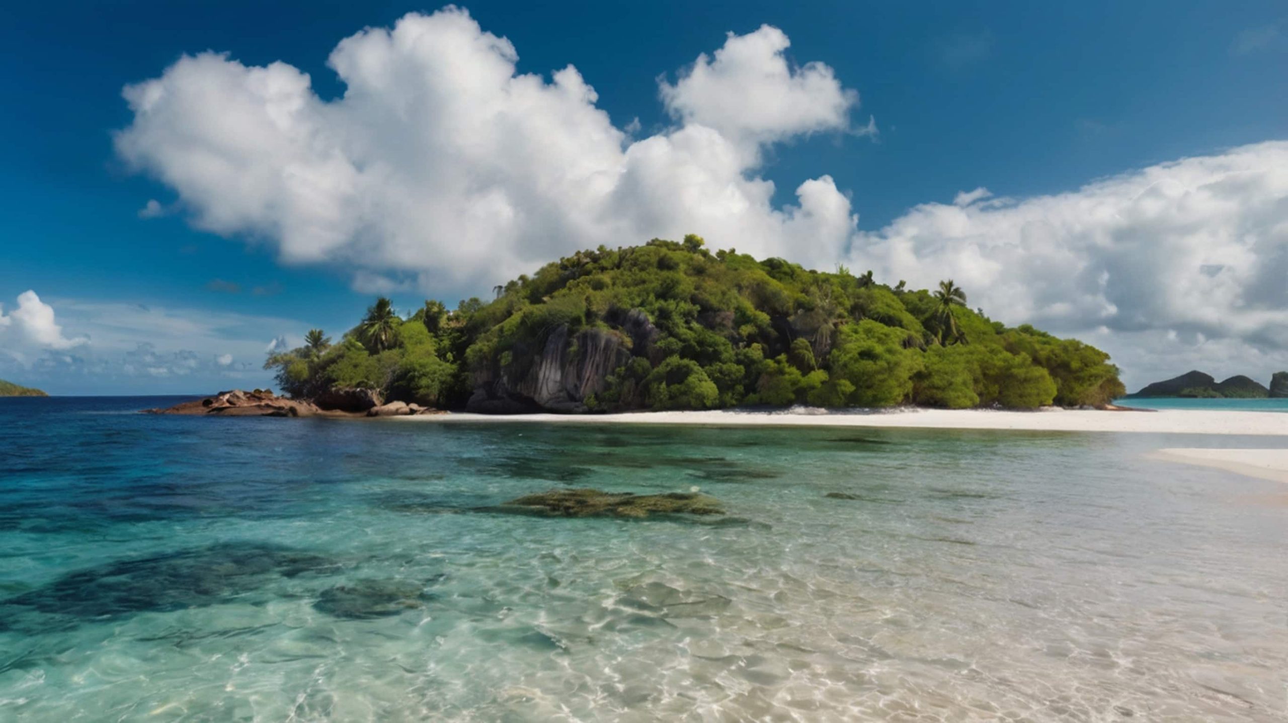 Seychellen eiland in zee