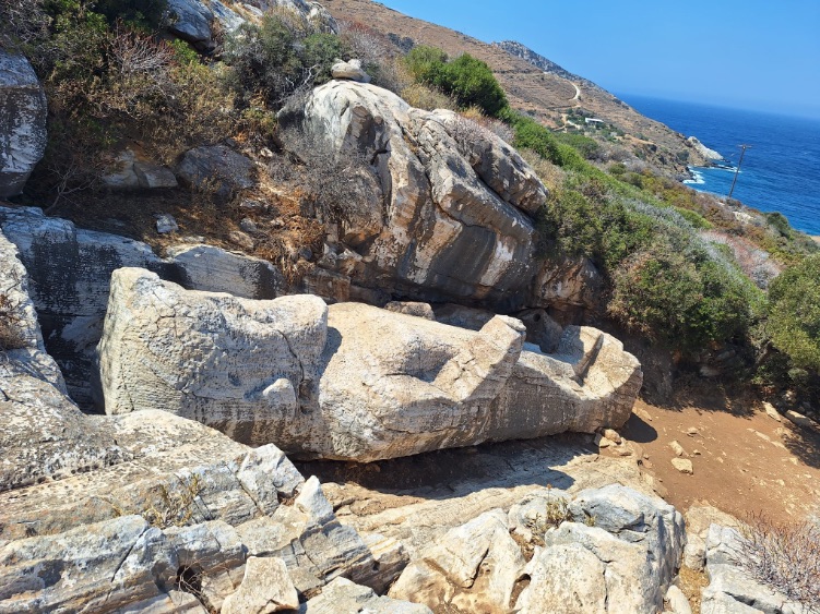 Kouros beeld op Naxos, Cycladen