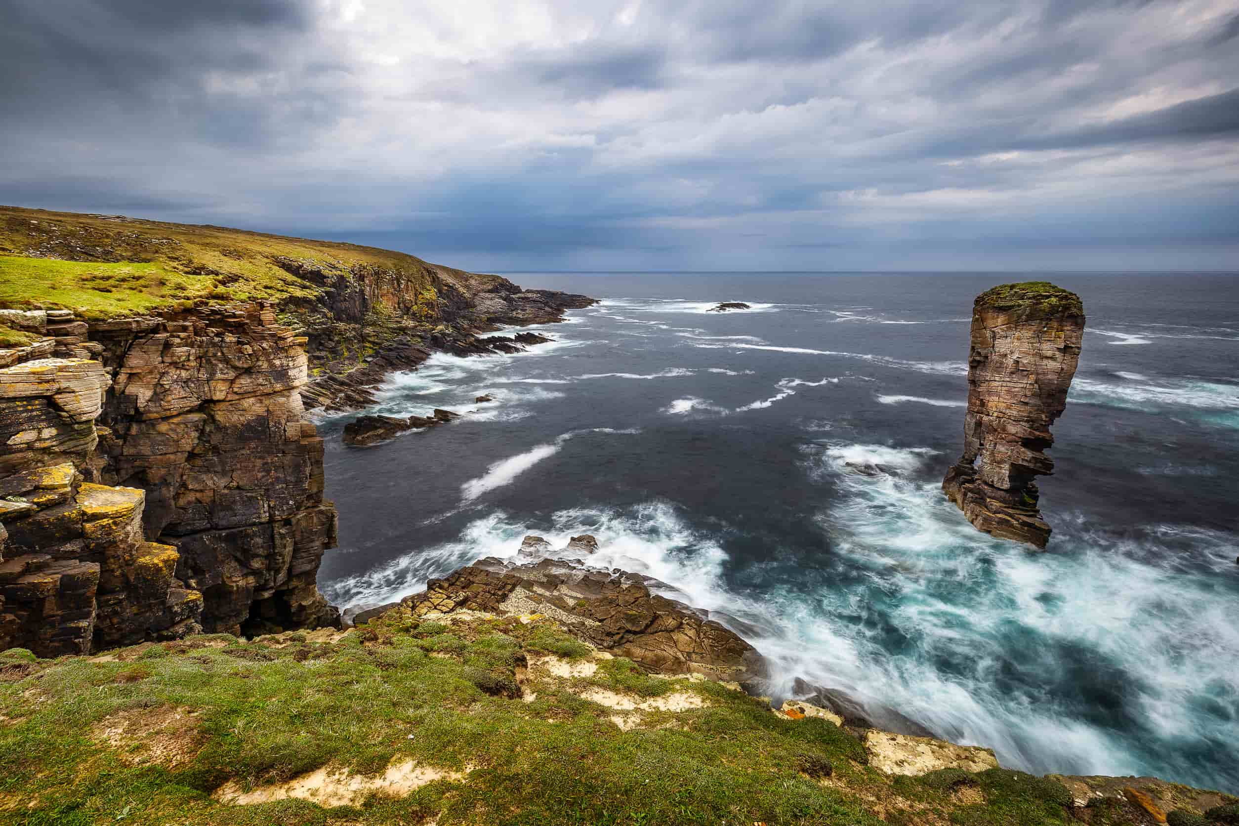 Yesnaby Cliffs op de Orkney eilanden Schotland