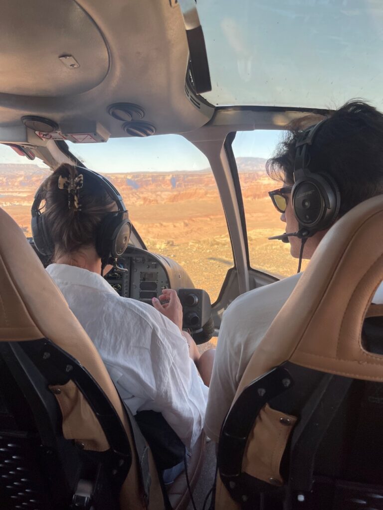 Helicoptervlucht boven Page, Arizona USA