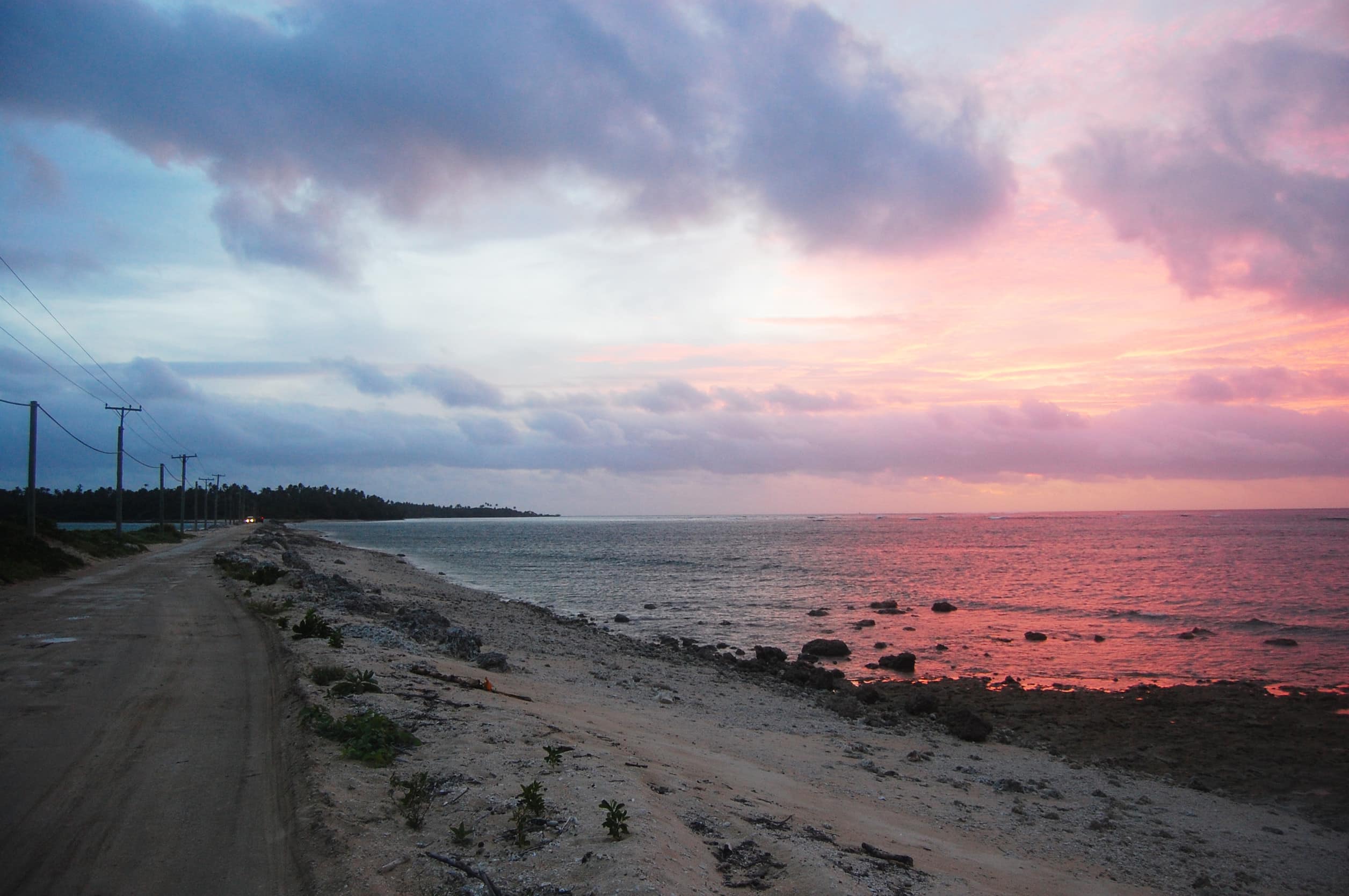 Haapai zee en zonsondergang Tonga