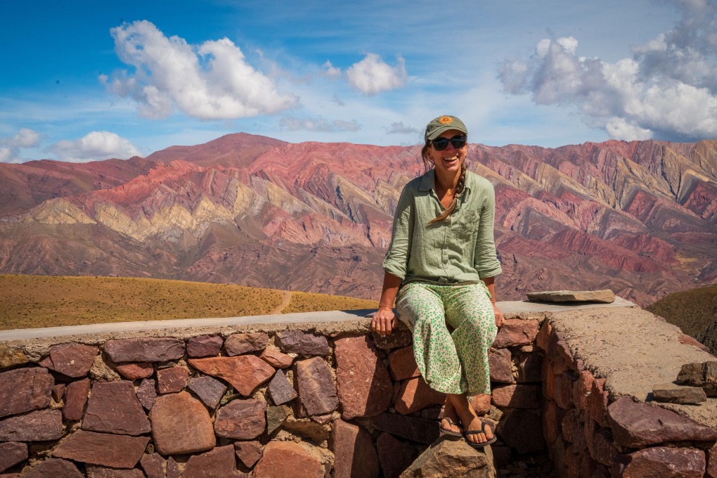 Martine Heijmen van Patiperra bij Hornocal,, Argentinië