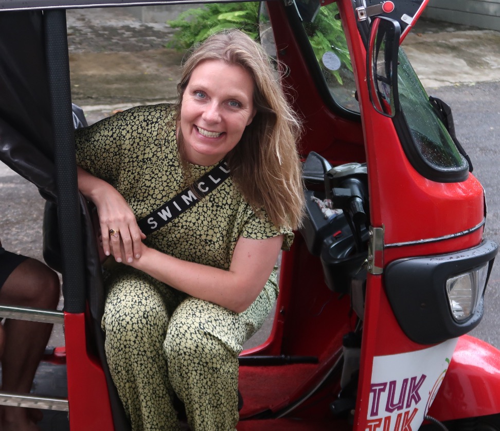 Carolien Halm van Sri Lanka op Reis in tuktuk
