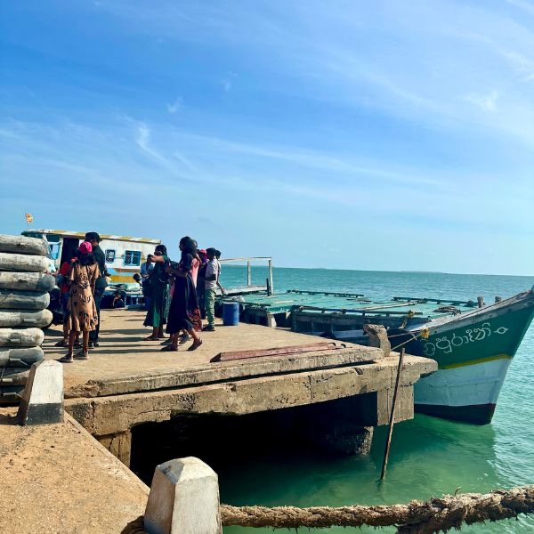 de haven van Jaffna in het noorden
