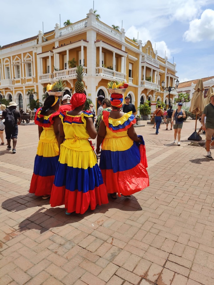 Palenqueras in Cartagena Colombia