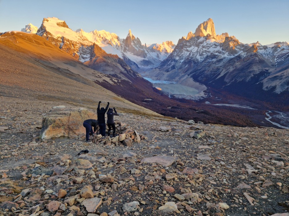 Reizigers in Patagonië Chili