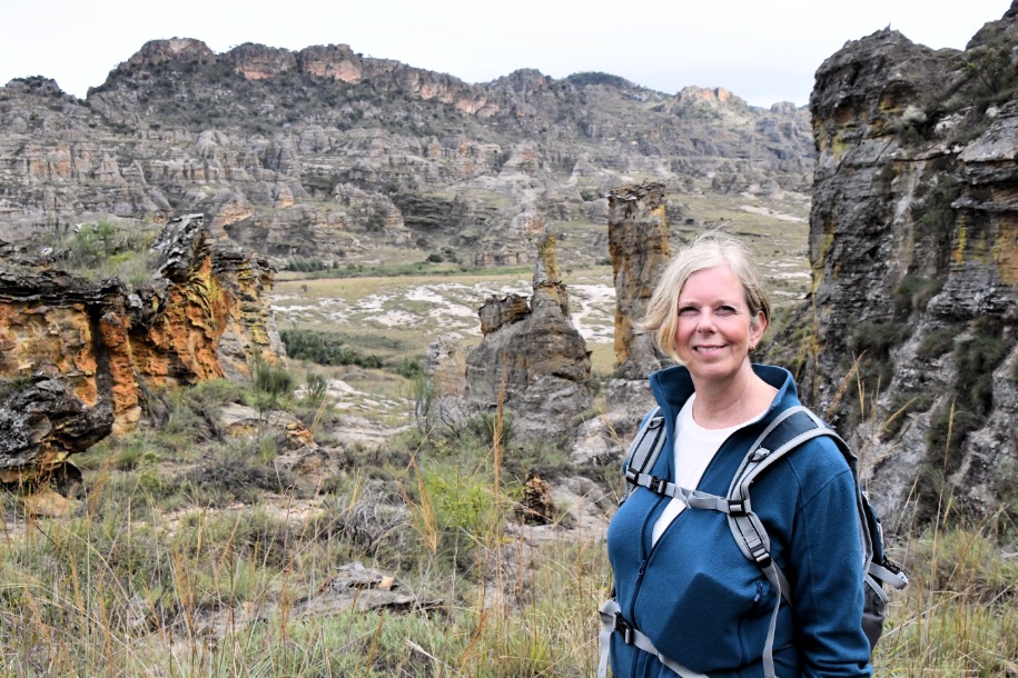 Marcella Kemperman van Sabel Tours in het Isalo National Park op Madagaskar