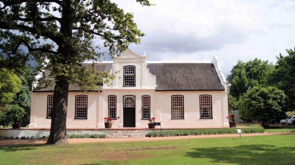 Wijnboerderij bij Stellenbosch in Zuid-Afrika