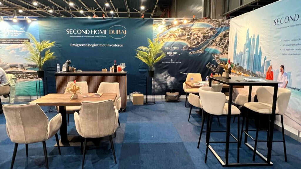 Stand van Second Home Dubai op de Emigratiebeurs