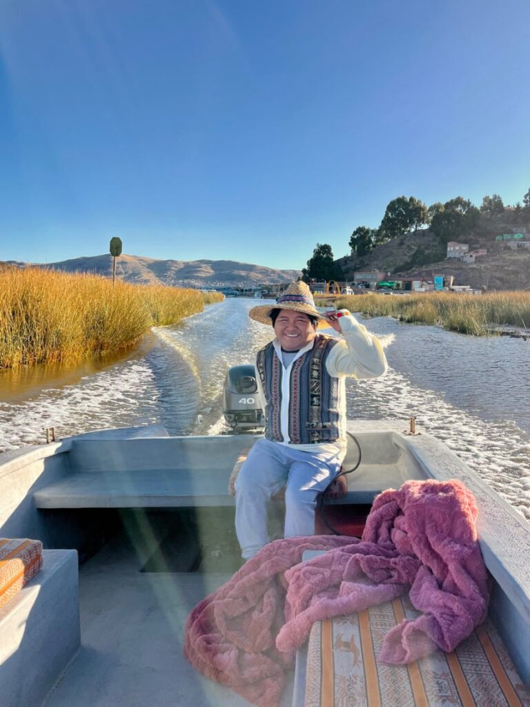 La Douce Peru Titicacameer - eigenaar lokale lodge