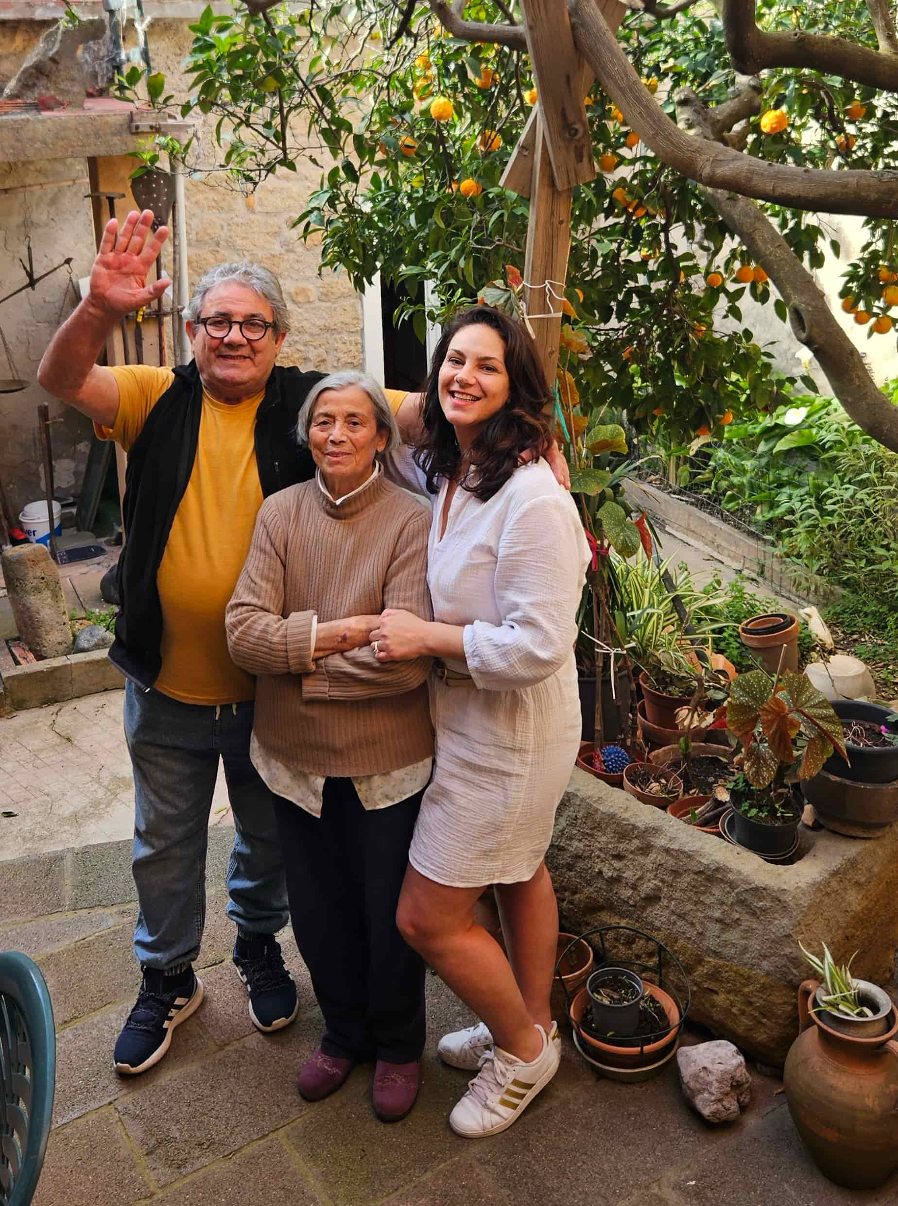 met familie in Guspini (Sardinië)