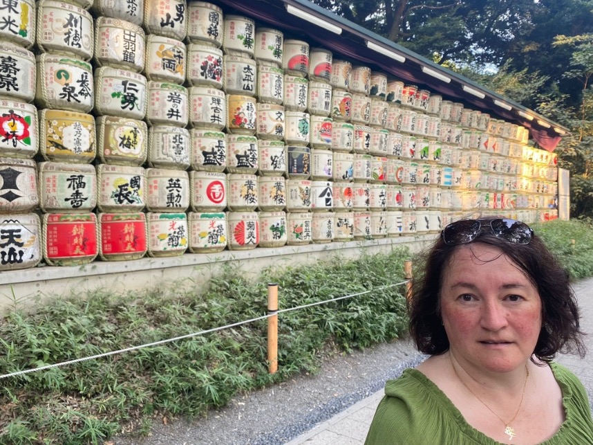 Ria bij Meiji-schrijn, Tokyo Japan