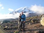 Kim Noyens met haar man bij de Kilimanjaro