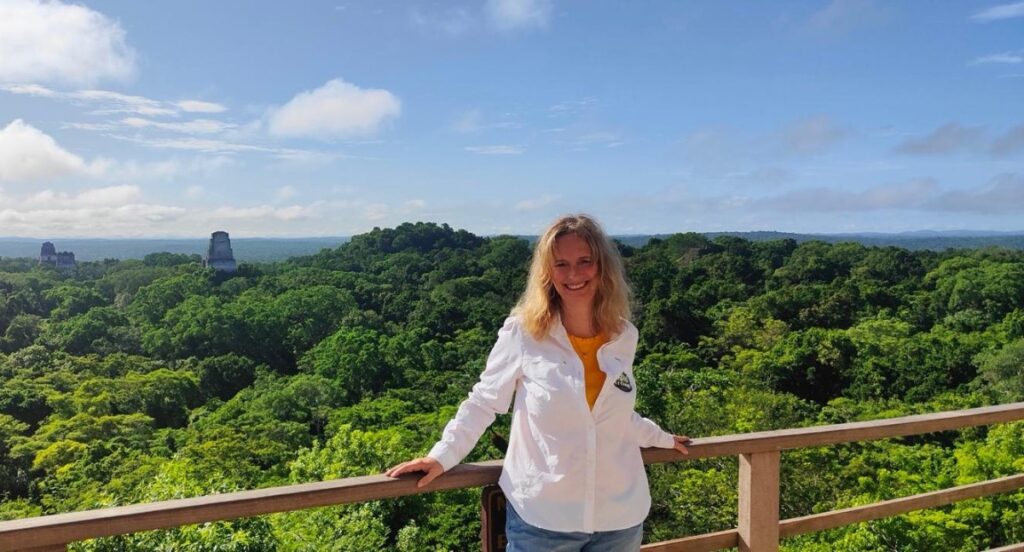 Barbara de Groot van Unico Travel in Tikal, Guatemala