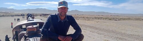 Pepijn Grau bij Uyuni, Bolivia