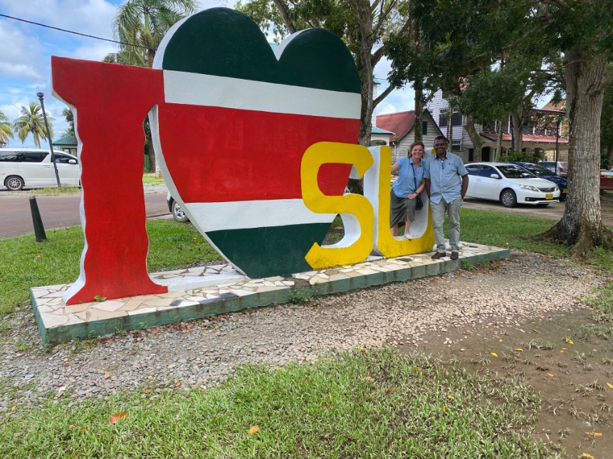 I love Su monument in Paramaribo Suriname