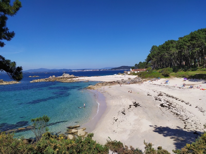 Baai in o Salnes, Galicië