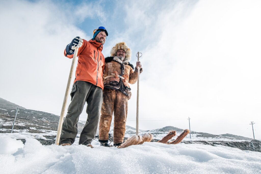 Peter met traditionele skimaker in China