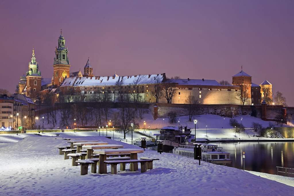 Kasteel Wawel by Night