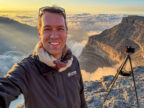 Damien Franscoise van Fotoreisshop met Selfie bij de Grand Canyon van Oman-1