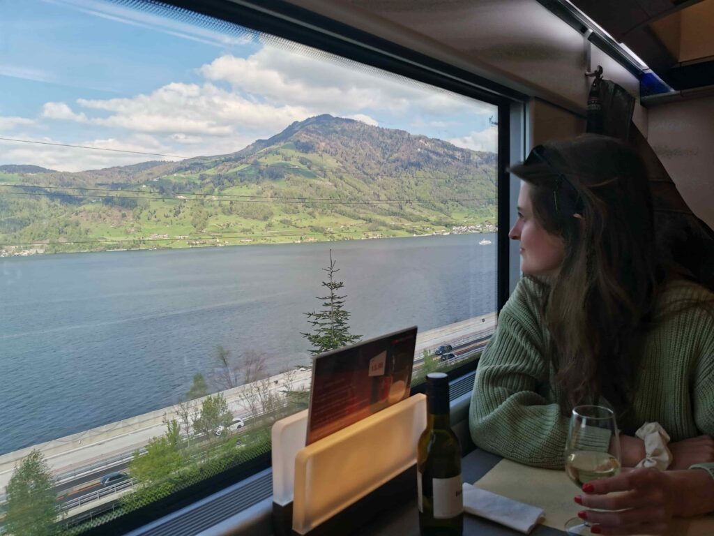 Manuela onderweg in Zwitserland